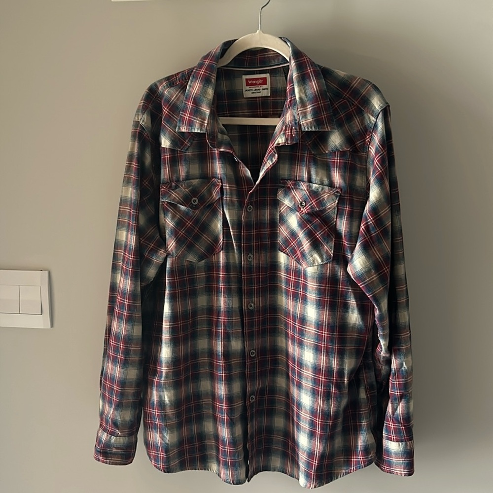 XL Wrangler plaid button down
